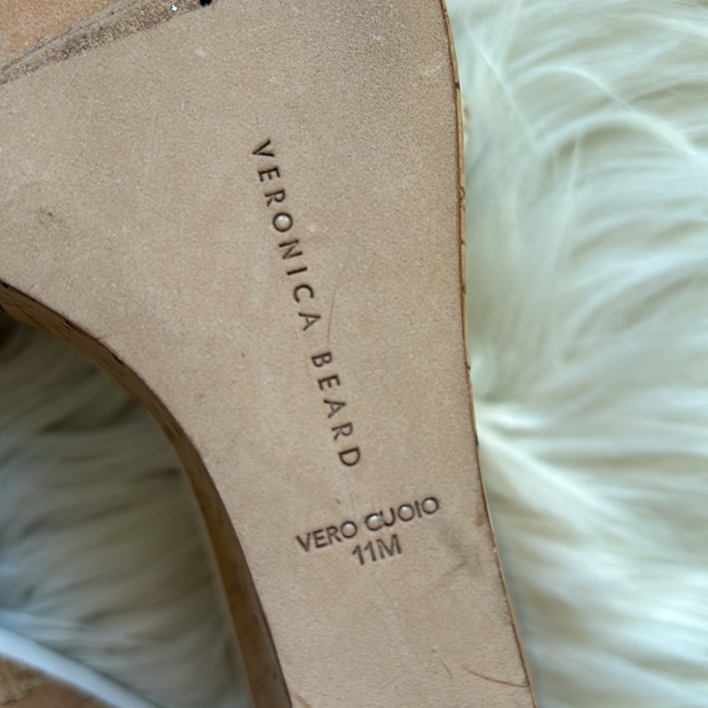 Veronica Beard NWOB Dali Raffia Wedge Sandals Snow Multi 11 - Picture 9 of 12